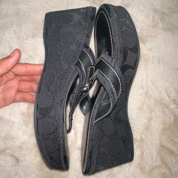 Black Coach wedges - Picture 6 of 7